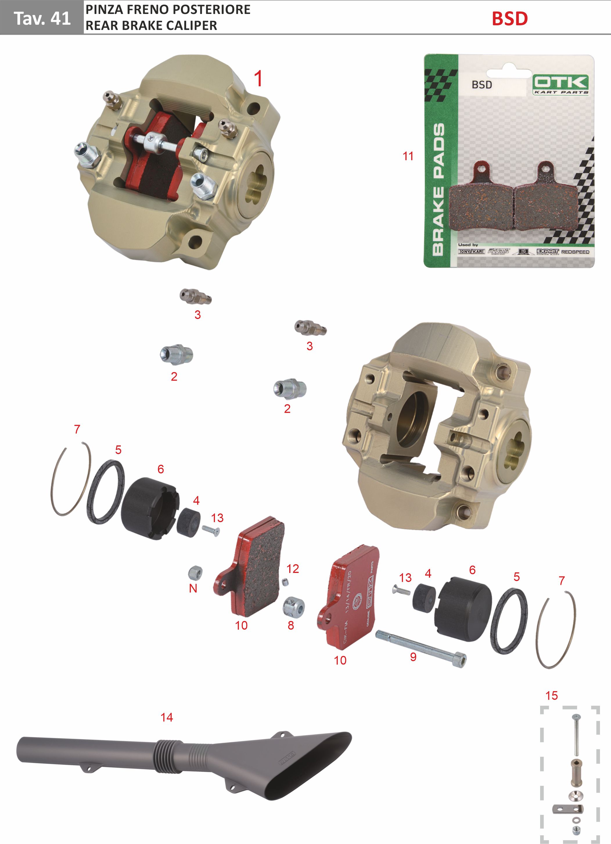 Hinterer Bremssattel BSD