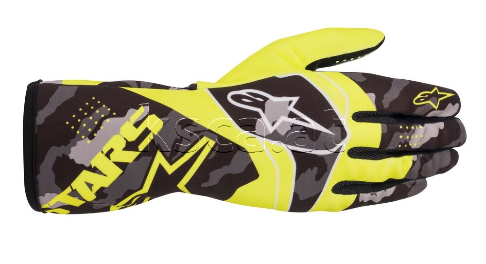 2022 Tech-1 K Race V2 Camo Handschuhe gelb/schwarz