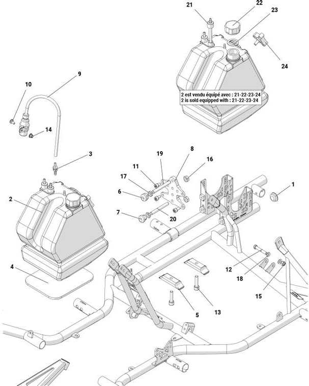 Rahmen/Benzintank/Motorbock KZ 2022/23