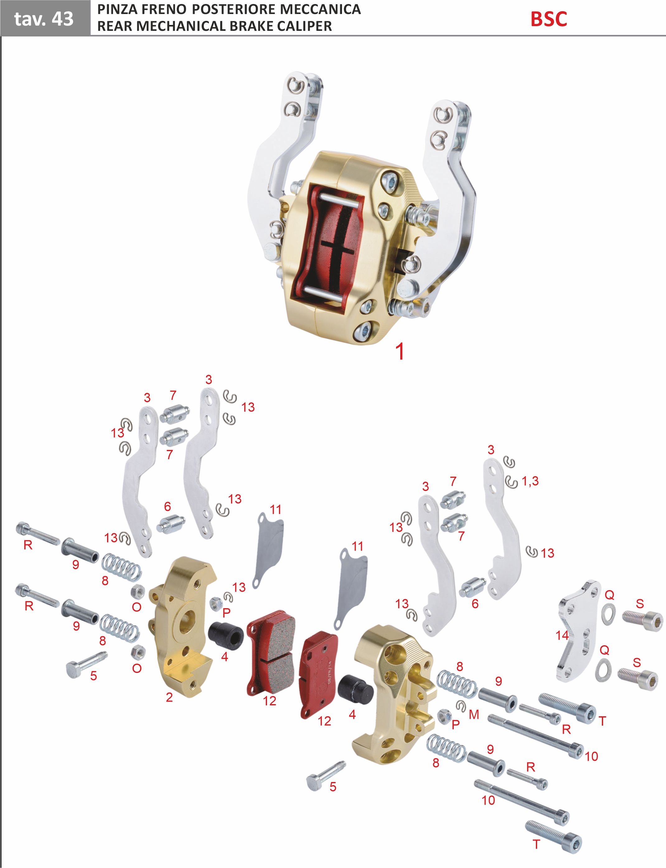 Hinterer mechanischer Bremssattel BSC